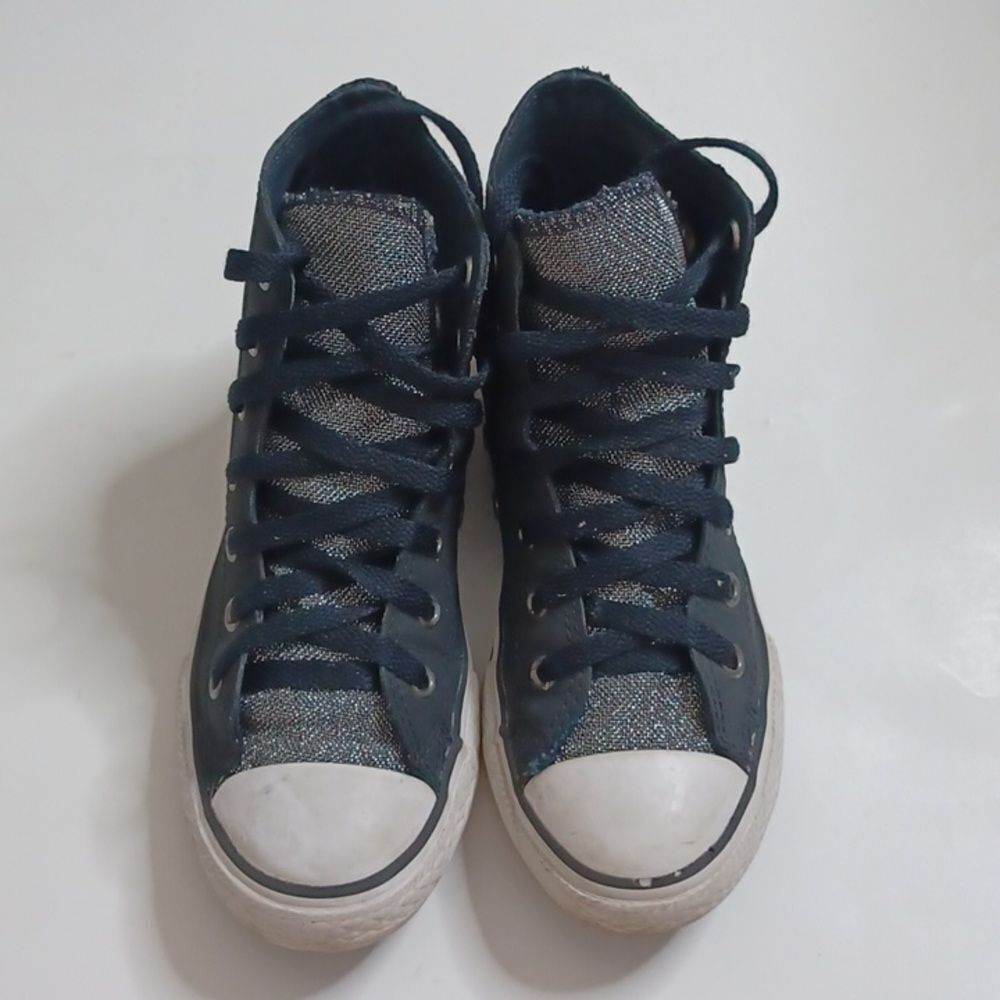 Converse High-Top Black and Gray Sneakers